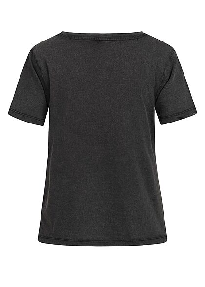 JDY by ONLY Dames NOOS Basic T-Shirt met V-hals zwart