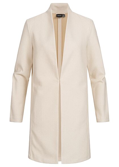 Vero Moda Dames Coatigan Jas met 2 zakken beige