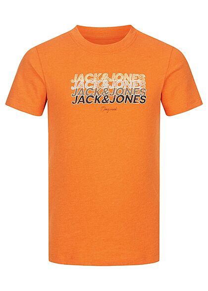 Jack and Jones Junior T-Shirt met logo-opdruk oranje - Art.-Nr.: 22010213