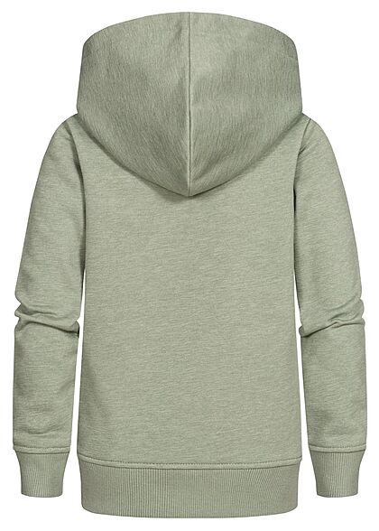 Jack and Jones Junior Hoodie met voorzak en logoprint groen