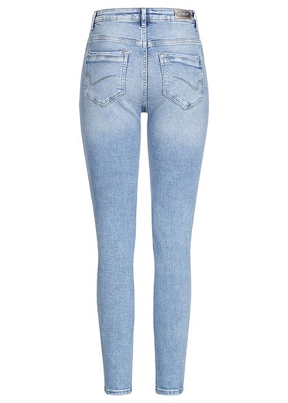 vroegrijp Leia Peuter ONLY Dames NOOS Jeans Skinny Fit hoge taille destroyed look lichtblauw