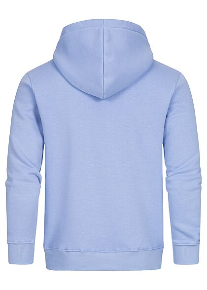 Alpha Industries Heren Hoodie met voorzak en logoprint blauw en wit