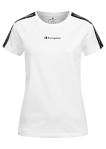 Champion Dames T-Shirt met logo op de zijkant wit