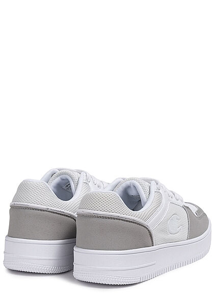 Champion Heren Lage Sneaker met veters wit beige grijs