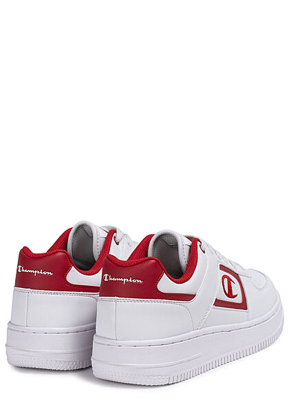 Champion Heren Lage Sneaker met Logo 2-kleurig wit en rood