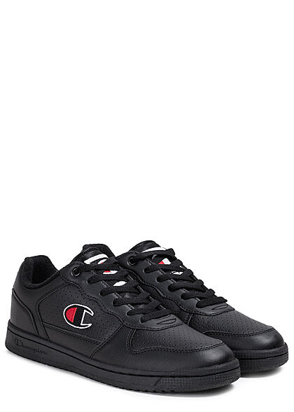 Champion Heren Lage Sneaker met logostiksel zwart