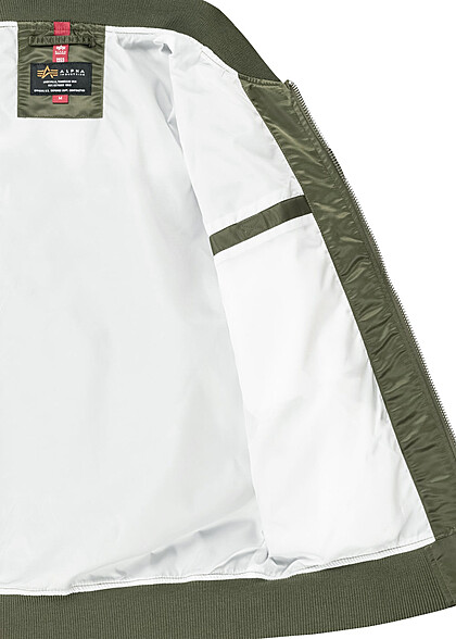 Alpha Industries Heren Nylon Bomberjack met 2 zakken donkergroen