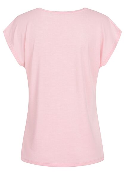 Vero Moda Dames NOOS Basic T-Shirt met V-hals roze