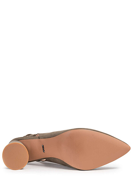 ONLY Dames Hoge Hak Pumps met 8cm hak olijfgroen