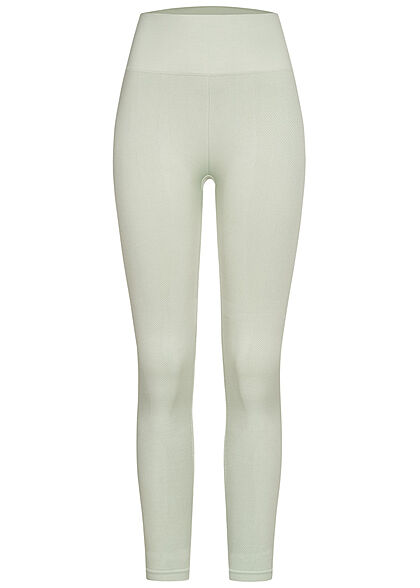 ONLY PLAY Dames Legging Hoge Taille elastische tailleband groen - Art.-Nr.: 22020537