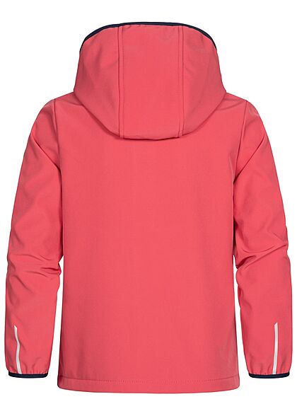 Name it Kids Meisje Softshell Jas met kap en 2 zakken roze blauw