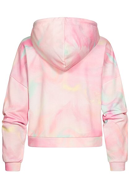 ONLY Dames Hoodie met rits gewassen roze