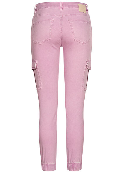 ONLY Dames NOOS Cargo Jeans Broek met 6 pocktes roze