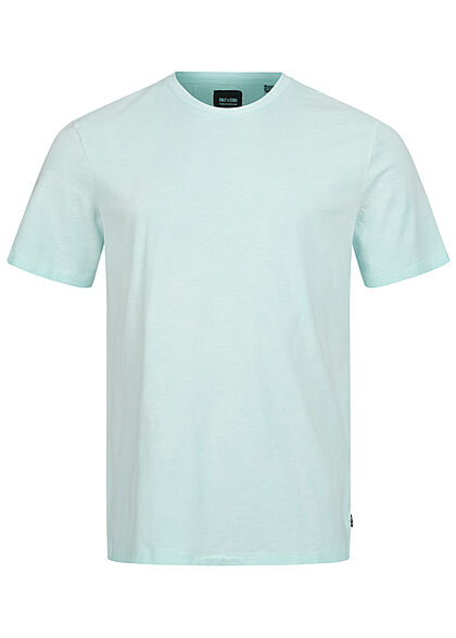 ONLY & SONS Heren NOOS Basic T-shirt gewassen look turkoois