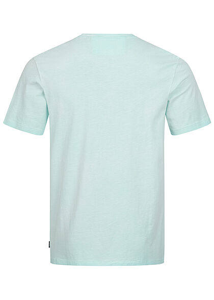 ONLY & SONS Heren NOOS Basic T-shirt gewassen look turkoois