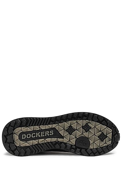 Dockers by Gerli Heren Sneaker materiaal mix mesh met veters donker beige