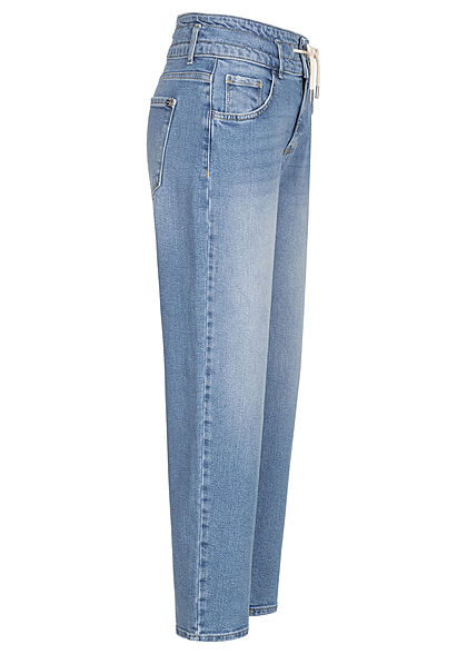 ONLY Dames High Waist Jeans Broek met binddetail lichtblauw