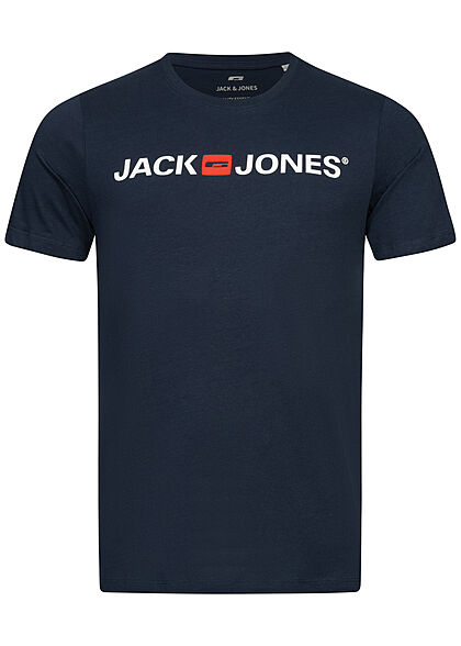 Jack and Jones Heren NOOS T-shirt met logo-opdruk marineblauw - Art.-Nr.: 22020642