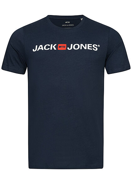 Jack and Jones Heren NOOS T-shirt met logo-opdruk marineblauw