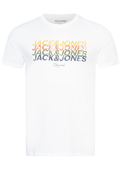 Jack and Jones Heren T-Shirt met logo-opdruk wit - Art.-Nr.: 22020658