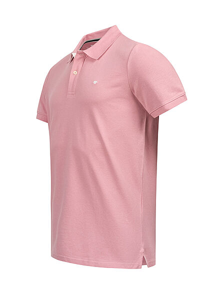 Tom Tailor Heren Polo Shirt met knopen roze