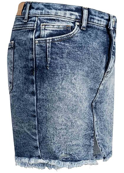 ONLY Kids Meisje Jeans Rok met 5 zakken en franjes lichtblauw