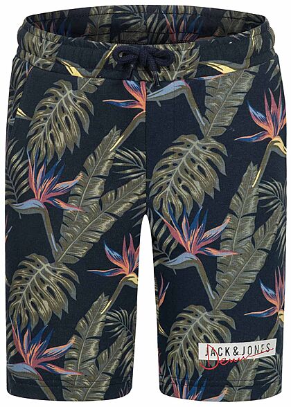 Jack and Jones Junior Korte broek met print marineblauw - Art.-Nr.: 22030063