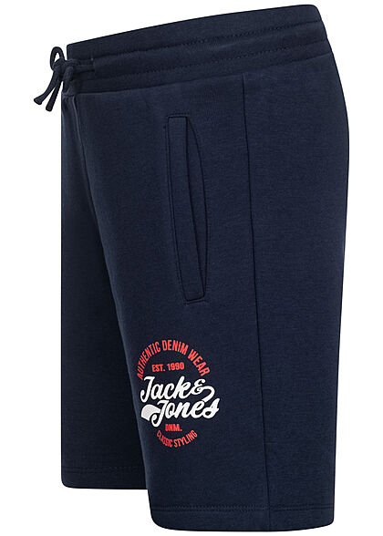 Jack and Jones Junior Korte Sweatpants met logo-opdruk blauw wit rood
