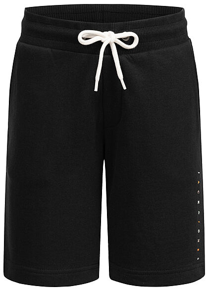 Jack and Jones Junior Korte Sweatpants met print aan de zijkant zwart