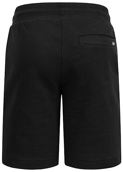 Jack and Jones Junior Korte Sweatpants met print aan de zijkant zwart