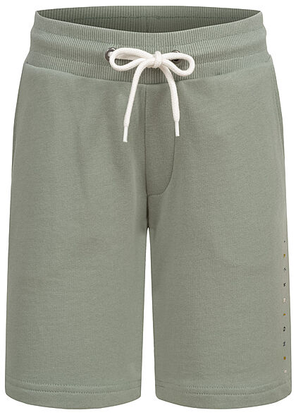 Jack and Jones Junior Korte Sweatpants met print aan de zijkant grijs