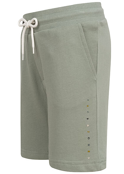 Jack and Jones Junior Korte Sweatpants met print aan de zijkant grijs