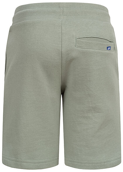 Jack and Jones Junior Korte Sweatpants met print aan de zijkant grijs