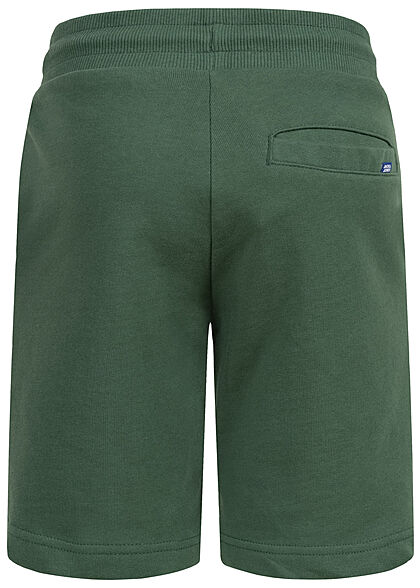 Jack and Jones Junior Korte Sweatpants met print aan de zijkant donkergroen