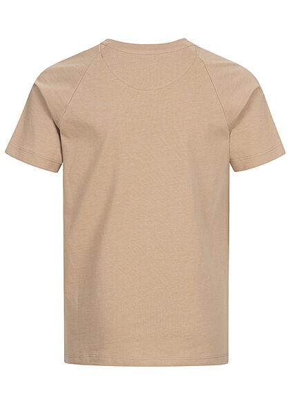 Jack and Jones Junior T-shirt met bedrukte borstzak beige