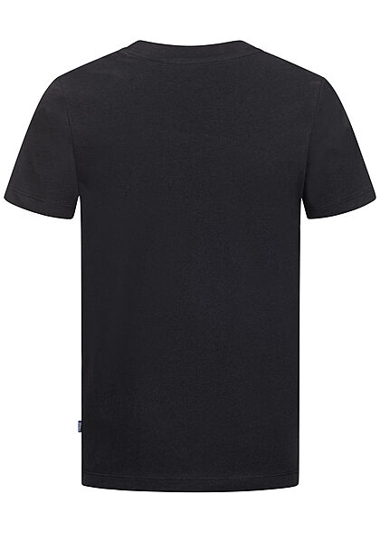 Jack and Jones Junior T-shirt met meerkleurige logoprint zwart