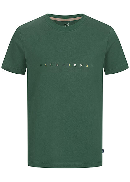 Jack and Jones Junior T-shirt met meerkleurige logoprint groen