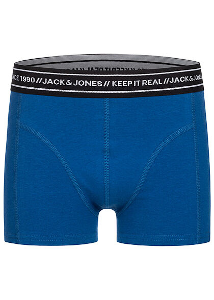 Jack and Jones Junior 3-Pack Boxershorts grijs blauw rood