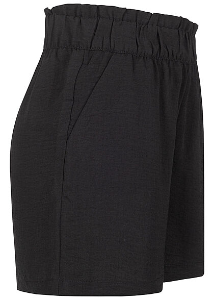JDY by ONLY Dames Korte broek met elastische tailleband en 2 zakken zwart