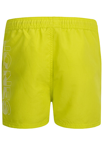 Jack and Jones Junior Zwemshort met logoprint groen wit