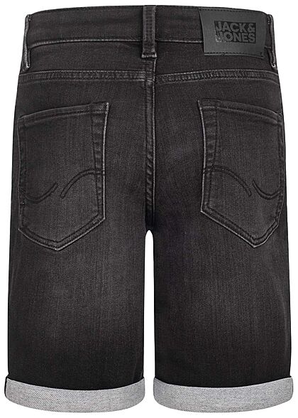 Jack and Jones Junior Jeans Korte broek 5 zakken vernielde look zwart