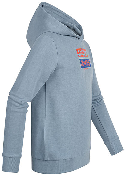 Jack and Jones Junior Hoodie met logo-opdruk blauw