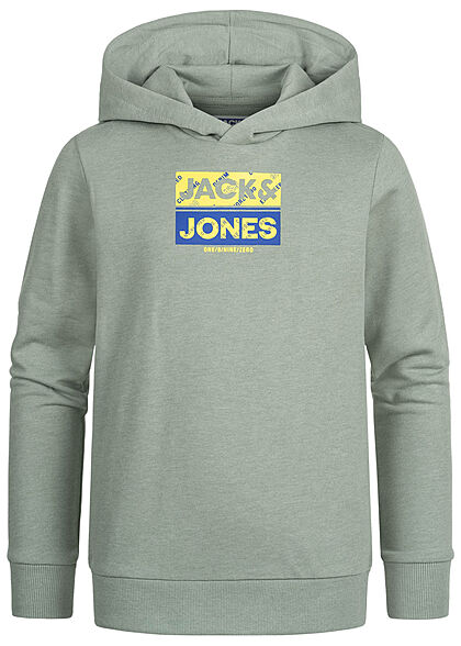Jack and Jones Junior Hoodie met logo-opdruk grijs