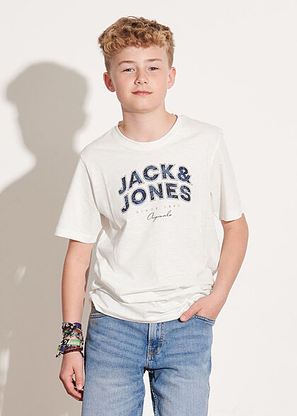 Jack and Jones Junior T-Shirt met logo-opdruk wit