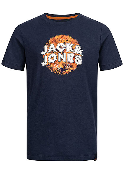 Jack and Jones Junior T-Shirt met logo-opdruk marineblauw