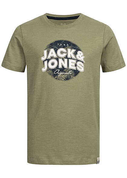 Jack and Jones Junior T-Shirt met logo-opdruk groen