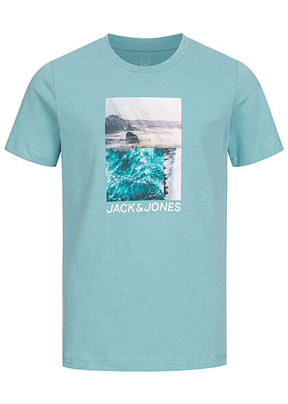 Jack and Jones Junior T-Shirt met opdruk groen blauw