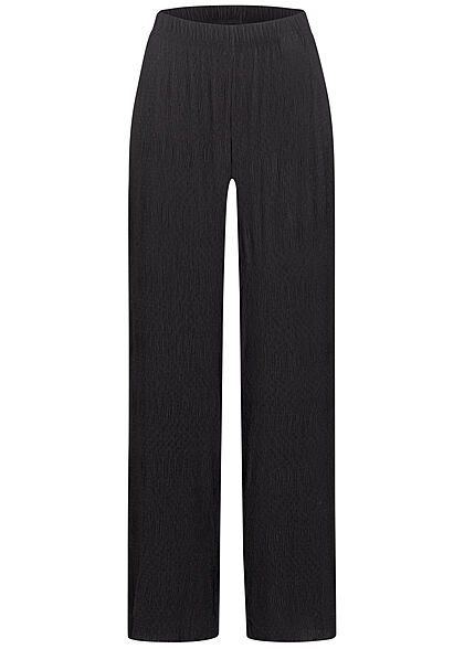 ONLY Dames Pantalon en tissu texturé noir