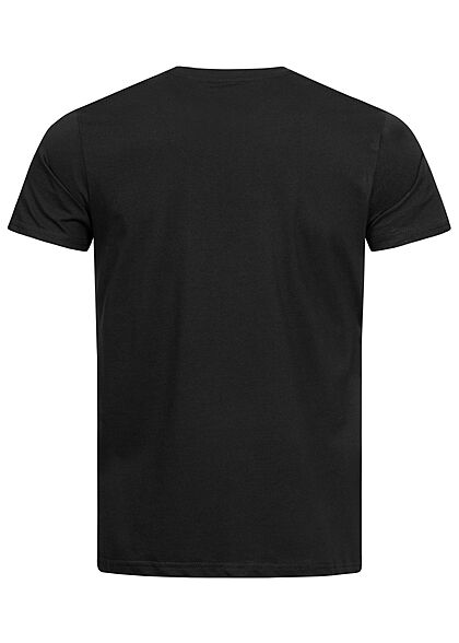 Alpha Industries Heren T-shirt met logo-opdruk zwart