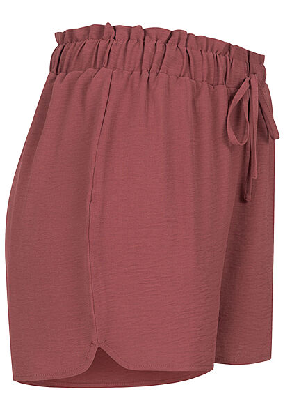 ONLY Dames Korte broek met structuurstof donker roze